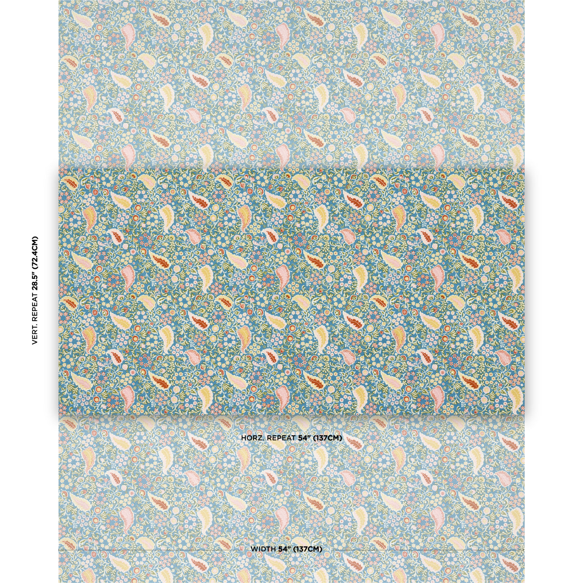 SCHUMACHER  ASHBURY PEGGY PAISLEY PRINTS PRINTS AZURE   - 182432