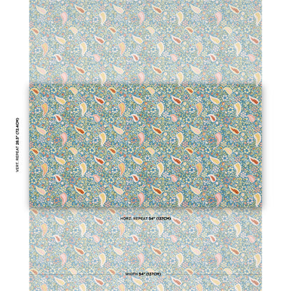 SCHUMACHER  ASHBURY PEGGY PAISLEY PRINTS PRINTS AZURE   - 182432
