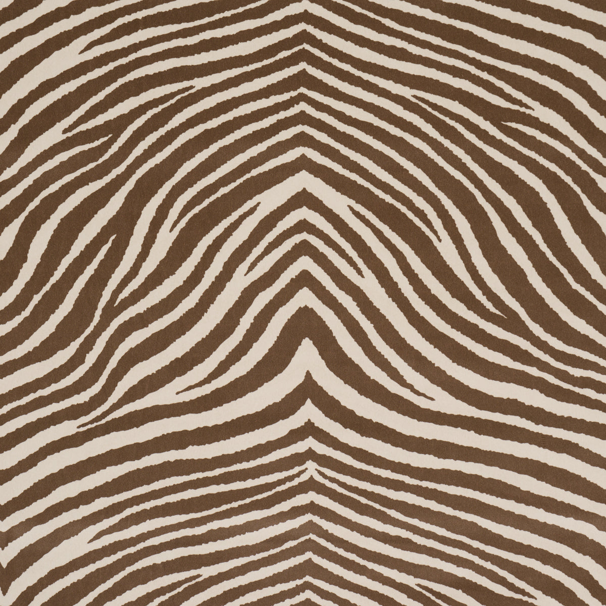 Solid brown square panel with bold zebra-pattern border.