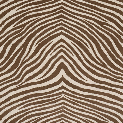 Solid brown square panel with bold zebra-pattern border.