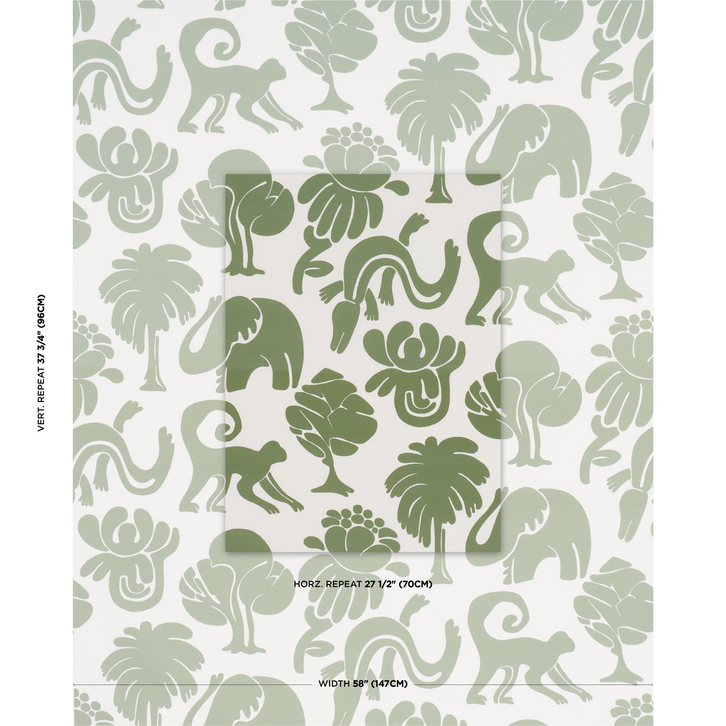 SCHUMACHER  CLOUD NINE CALL OF THE JUNGLE PRINTS PRINTS FOREST GREEN   - 182490