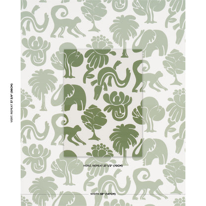 SCHUMACHER  CLOUD NINE CALL OF THE JUNGLE PRINTS PRINTS FOREST GREEN   - 182490