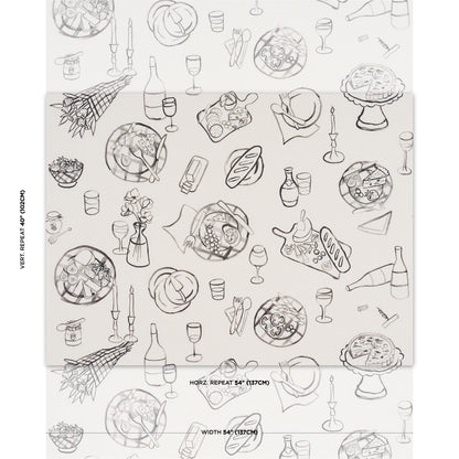 SCHUMACHER  CLOUD NINE PIQUE-NIQUE PRINTS PRINTS BLACK ON IVORY   - 182510