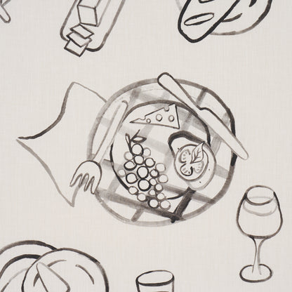 SCHUMACHER  CLOUD NINE PIQUE-NIQUE PRINTS PRINTS BLACK ON IVORY   - 182510