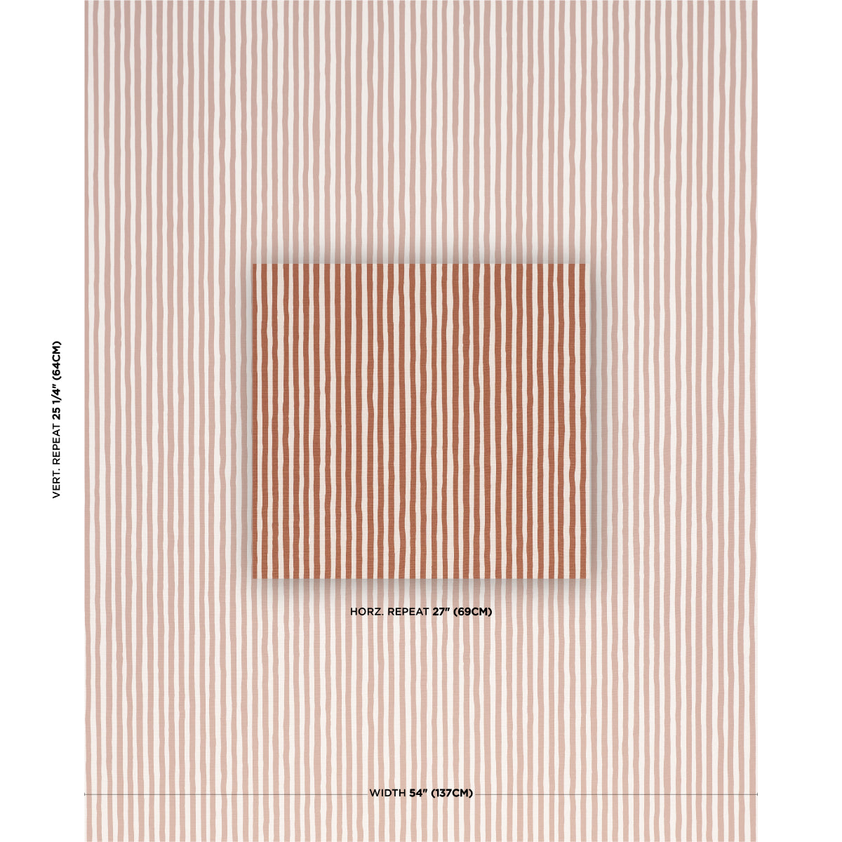 SCHUMACHER  SCHUMACHER ORIGINAL PRINTS CHANEY STRIPE   Terracotta   - 182551