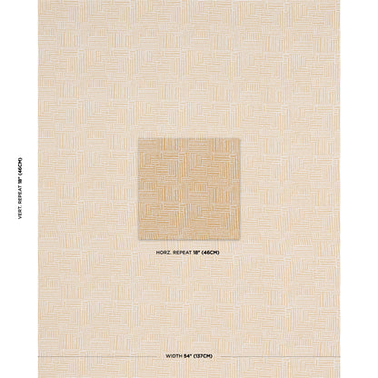 SCHUMACHER  JOHANNA ORTIZ COCO HAND SCREEN PRINT PRINTS PRINTS SUNBLEACHED OCHRE   - 182581