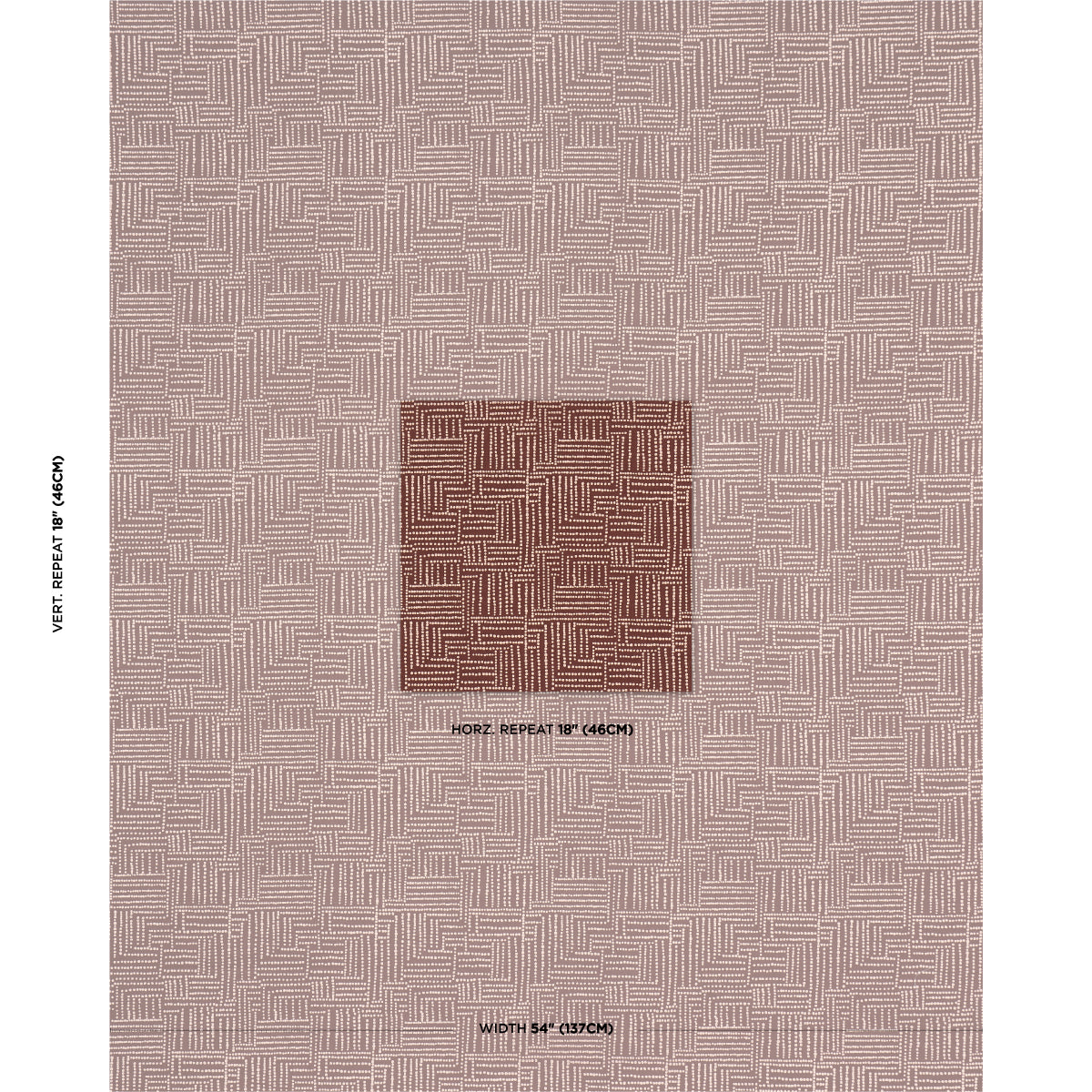 Beige woven rug with a central dark brown square patch; repeating geometric lattice pattern; decorative floor covering.