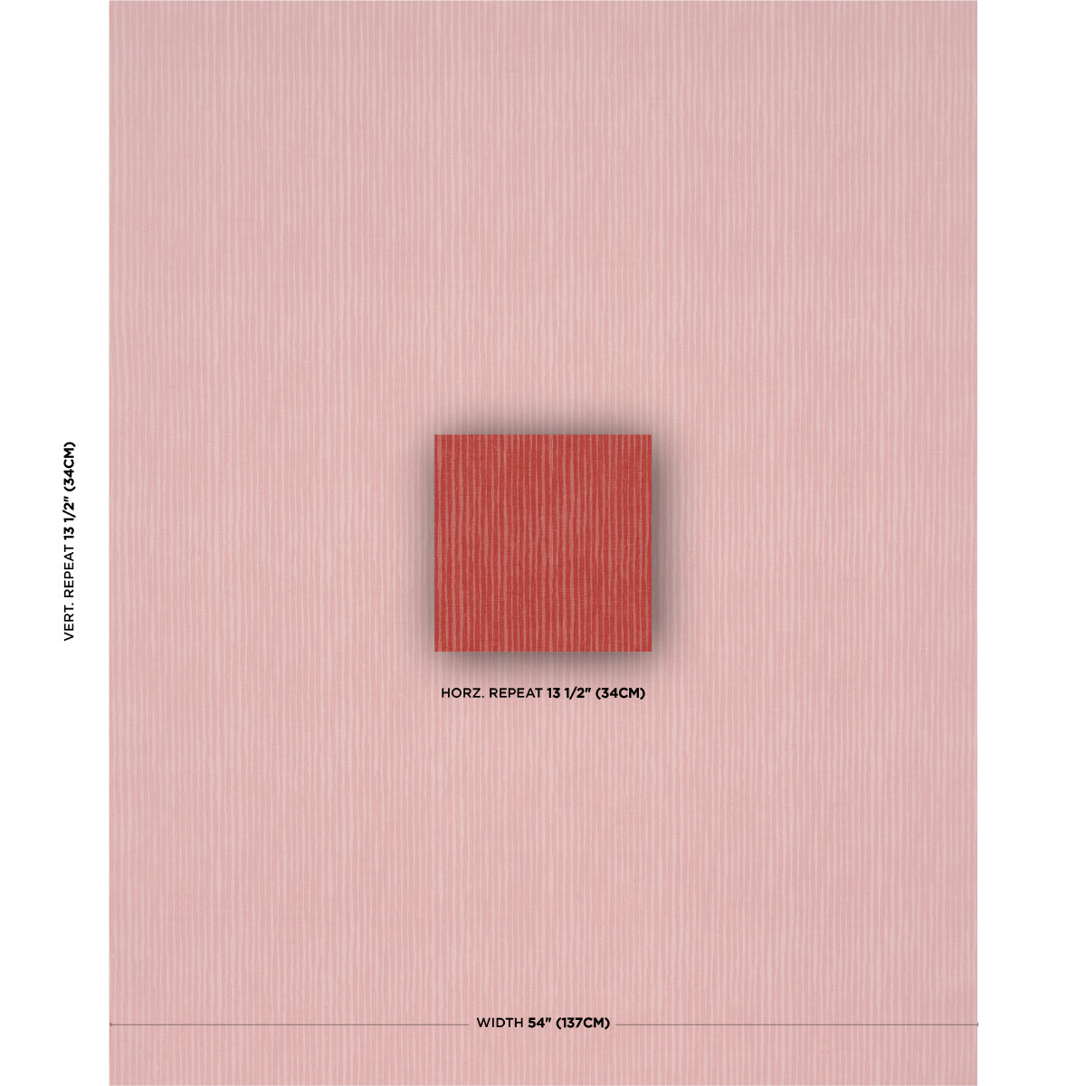 Coral-toned print with a soft textured background and a central wood-grain square block; minimalist wall art.