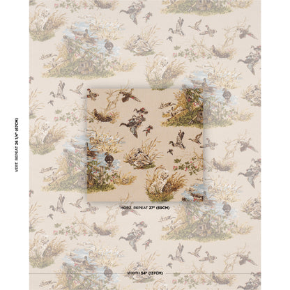 SCHUMACHER  A COUNTRY LIFE DOG & DUCK PRINTS PRINTS ALABASTER   - 182660