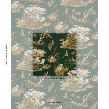 SCHUMACHER  A COUNTRY LIFE DOG & DUCK PRINTS PRINTS VERDANT   - 182662