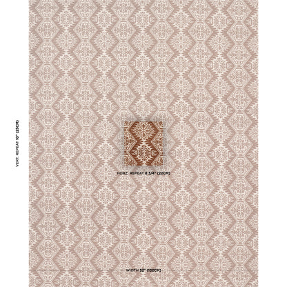 SCHUMACHER  WILLIAMSBURG BERKELEY HAND PRINTED SILK PRINTS PRINTS CHESTNUT   - 182700