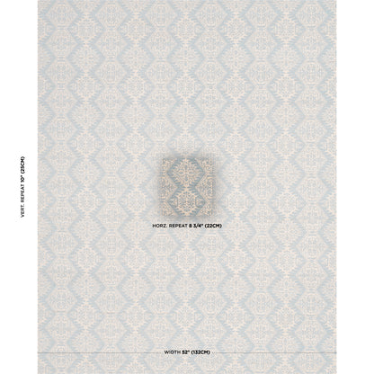 SCHUMACHER  WILLIAMSBURG BERKELEY HAND PRINTED SILK PRINTS PRINTS CORNFLOWER   - 182701