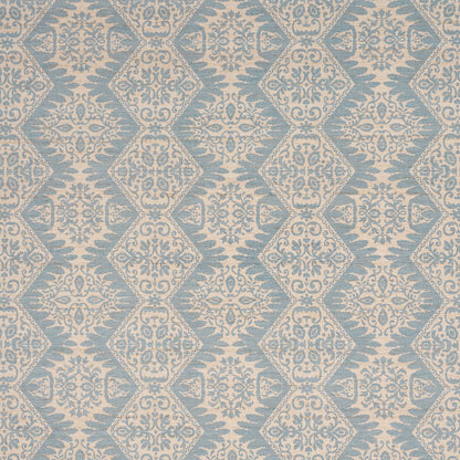 SCHUMACHER  WILLIAMSBURG BERKELEY HAND PRINTED SILK PRINTS PRINTS CORNFLOWER   - 182701