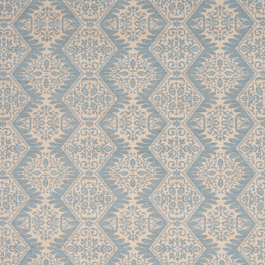 SCHUMACHER  WILLIAMSBURG BERKELEY HAND PRINTED SILK PRINTS PRINTS CORNFLOWER   - 182701