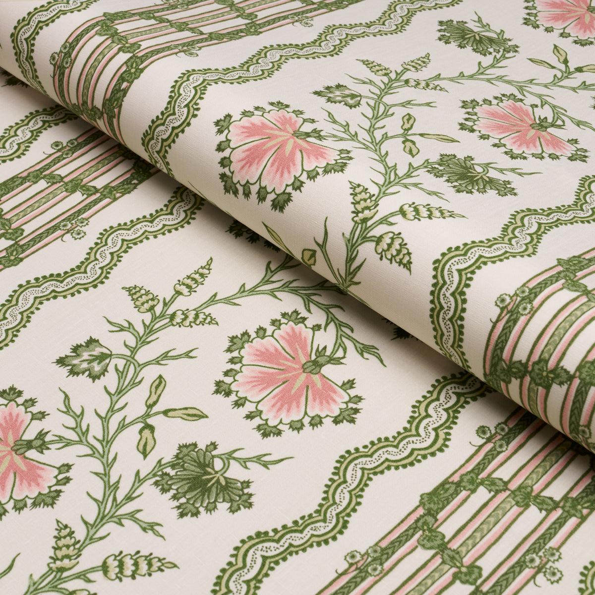 SCHUMACHER  WILLIAMSBURG PARVATI FLORAL STRIPE   Petal   - 182711