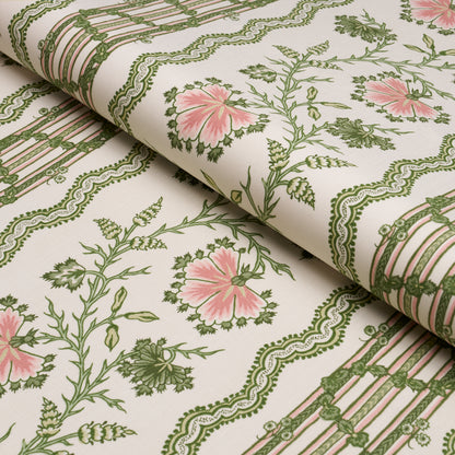SCHUMACHER  WILLIAMSBURG PARVATI FLORAL STRIPE   Petal   - 182711