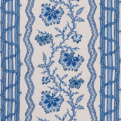 SCHUMACHER  WILLIAMSBURG PARVATI FLORAL STRIPE   Delft   - 182712
