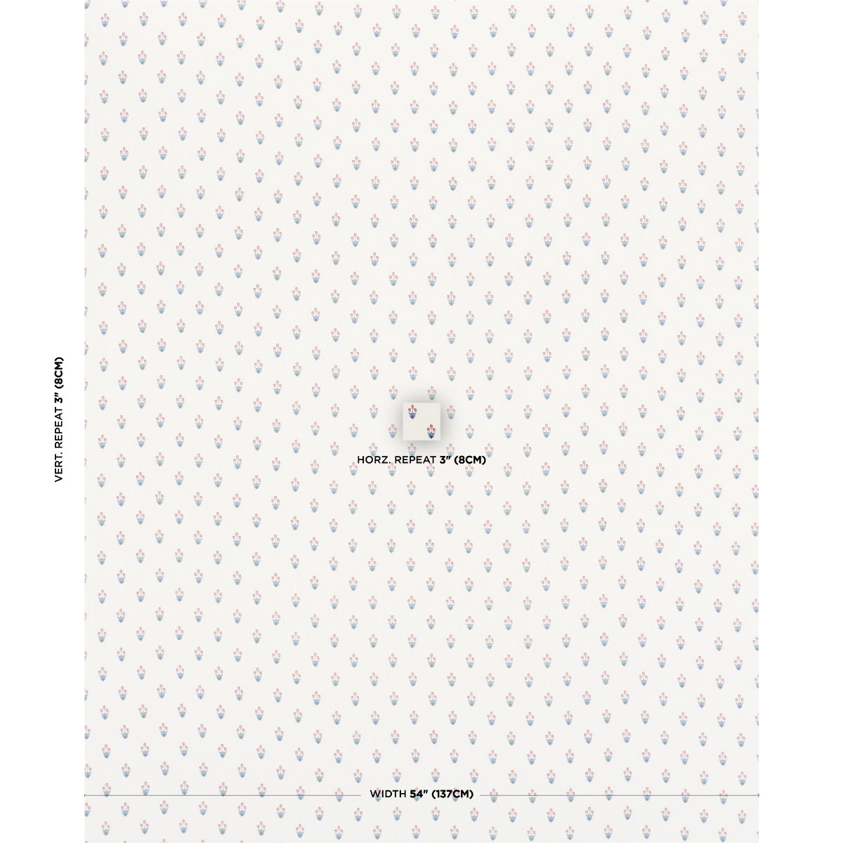 SCHUMACHER  PRAIRIE MOIRA HAND PRINT PRINTS PRINTS BLUE , RED   - 182722