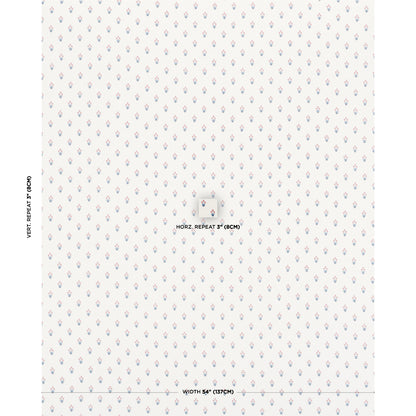 SCHUMACHER  PRAIRIE MOIRA HAND PRINT PRINTS PRINTS BLUE , RED   - 182722