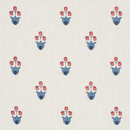 SCHUMACHER  PRAIRIE MOIRA HAND PRINT PRINTS PRINTS BLUE , RED   - 182722