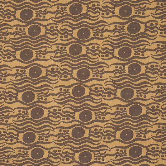 SCHUMACHER  DRUSUS TABOR BOSPHORUS HAND BLOCK   Ochre & Brown   - 182740