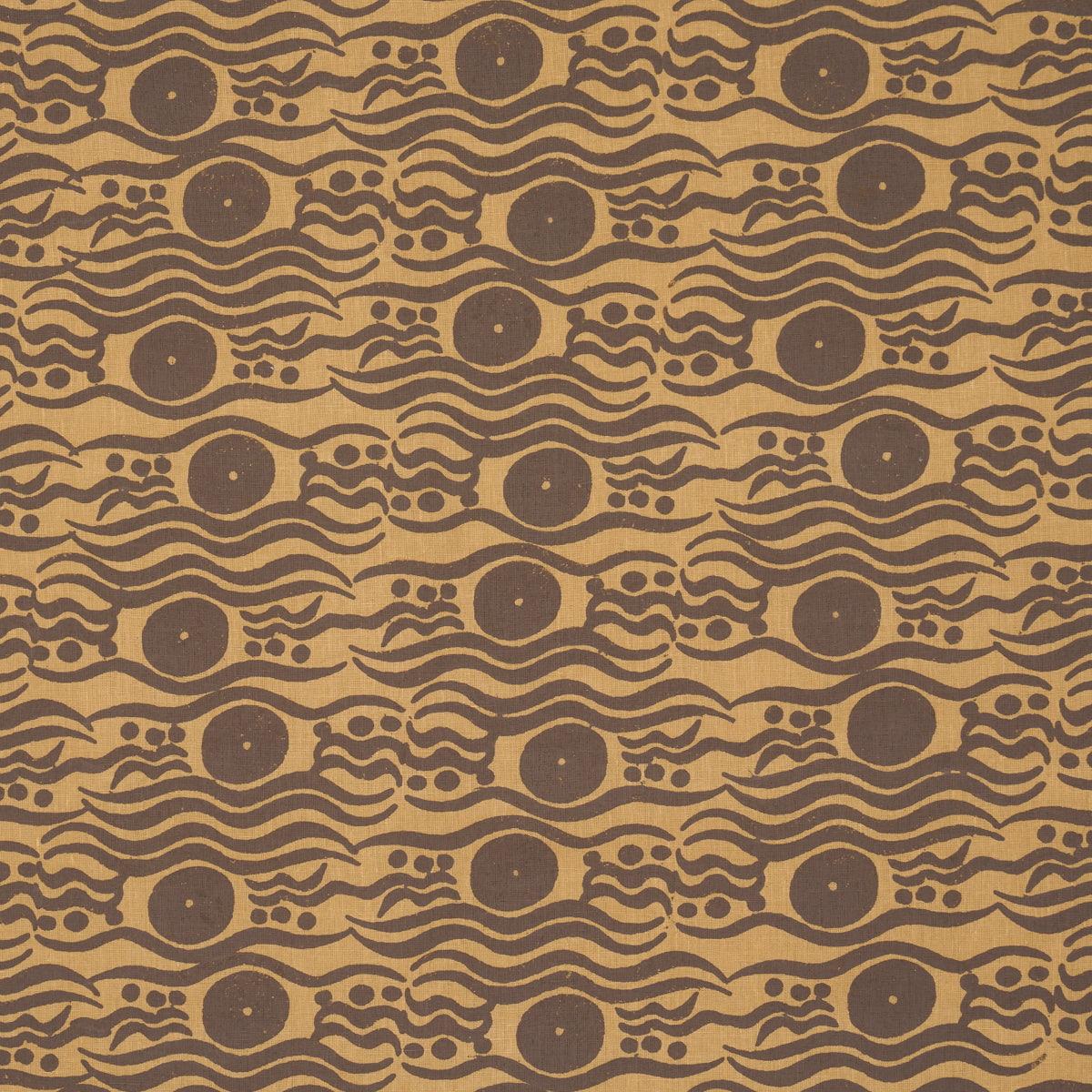 SCHUMACHER  DRUSUS TABOR BOSPHORUS HAND BLOCK   Ochre & Brown   - 182740