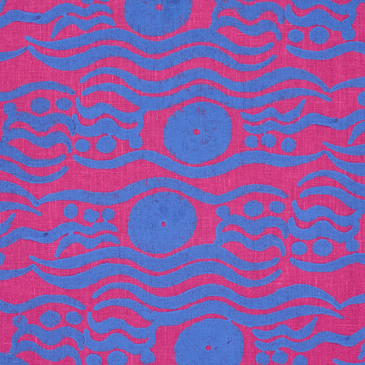 SCHUMACHER  DRUSUS TABOR BOSPHORUS HAND BLOCK   Fuchsia & Blue   - 182741