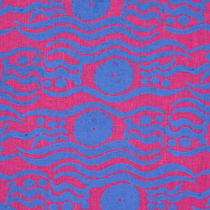 SCHUMACHER  DRUSUS TABOR BOSPHORUS HAND BLOCK   Fuchsia & Blue   - 182741