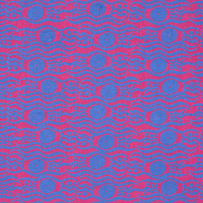 SCHUMACHER  DRUSUS TABOR BOSPHORUS HAND BLOCK   Fuchsia & Blue   - 182741