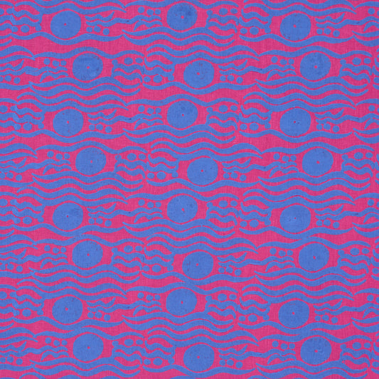 SCHUMACHER  DRUSUS TABOR BOSPHORUS HAND BLOCK   Fuchsia & Blue   - 182741