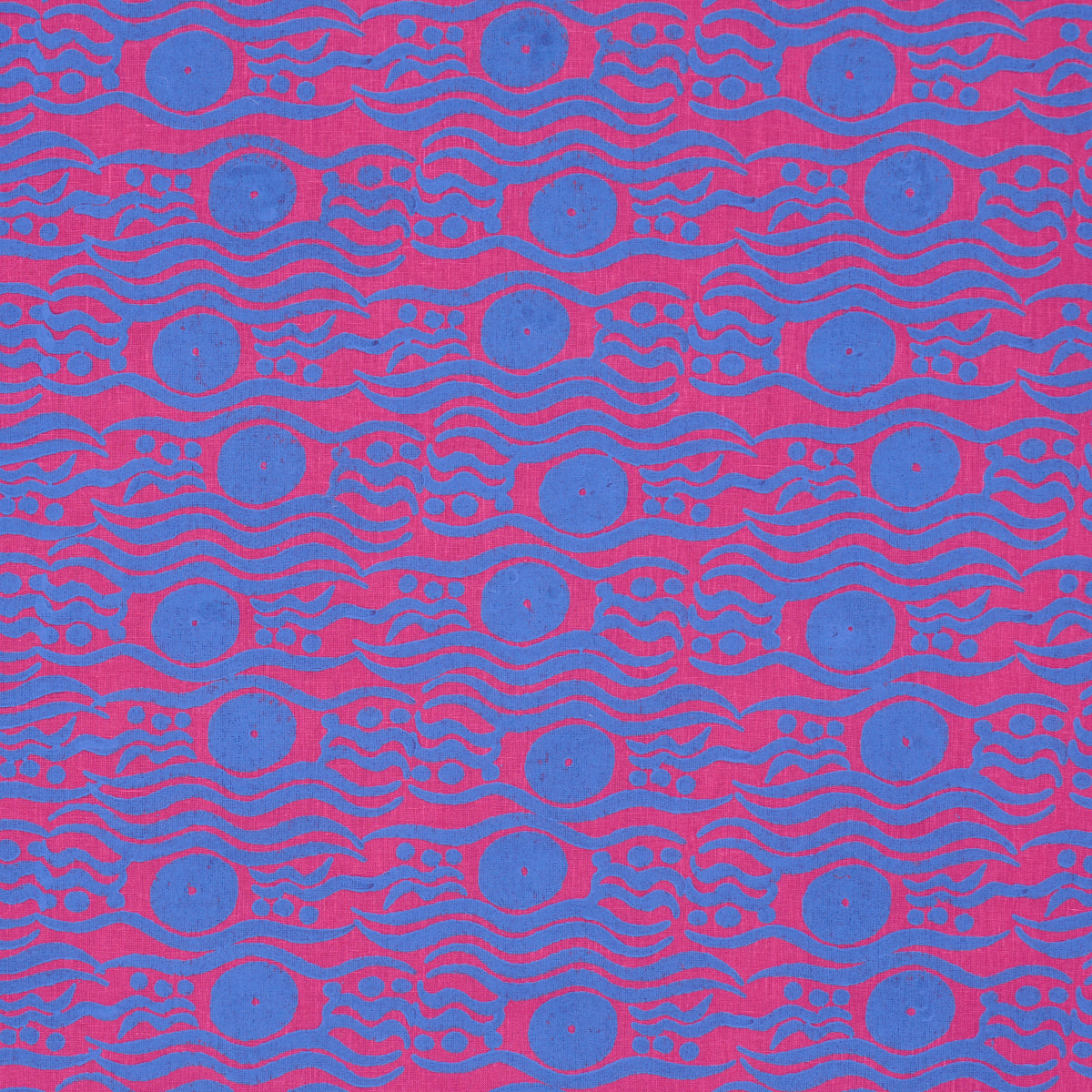SCHUMACHER  DRUSUS TABOR BOSPHORUS HAND BLOCK   Fuchsia & Blue   - 182741