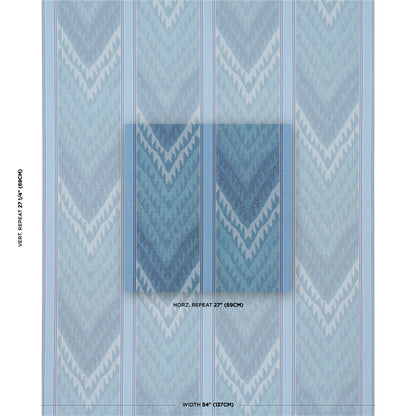 SCHUMACHER  TRUE STRIPES SHABBA WARP PRINT   Blues   - 182771