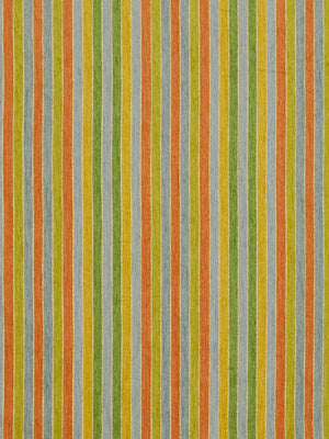 Vertical multicolor stripes: orange, lime green, yellow and teal with a textured fabric-like finish.