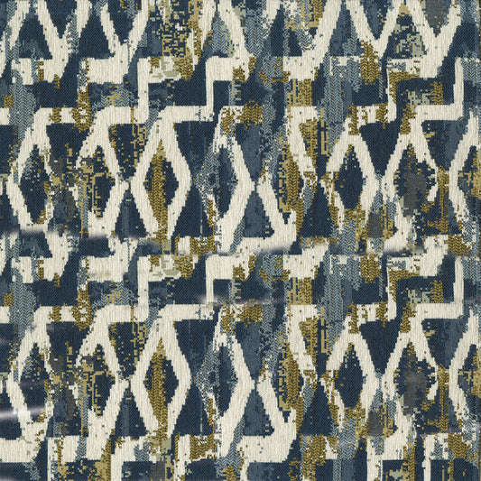 NICHOLASJOHN INC NJ-ELLINGTON Denim Ikat,Contemporary   Fabric - NJ25-2374