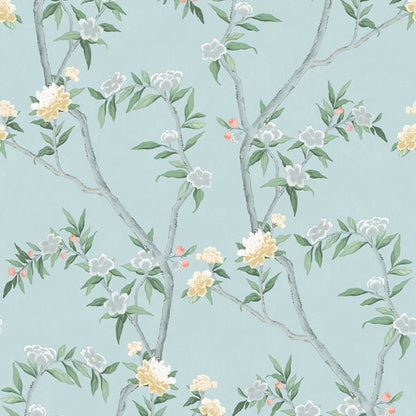 Galerie Wallcoverings Spring Blossom Chinoiserie Galerie Wallcoverings  Blue   - 1900-1