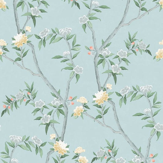 Galerie Wallcoverings Spring Blossom Chinoiserie Galerie Wallcoverings  Blue   - 1900-1