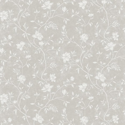 Galerie Wallcoverings Spring Blossom Magnolia Galerie Wallcoverings  Silver Grey   - 1907-2