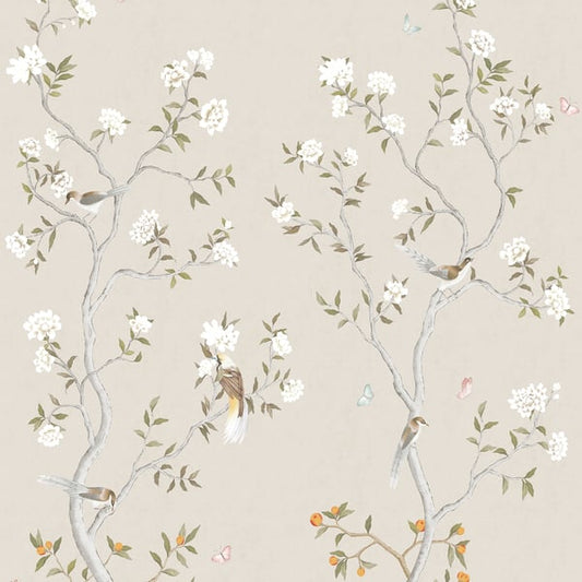 Galerie Wallcoverings Spring Blossom Chinoiserie Mural Galerie Wallcoverings  Beige   - 1911-2
