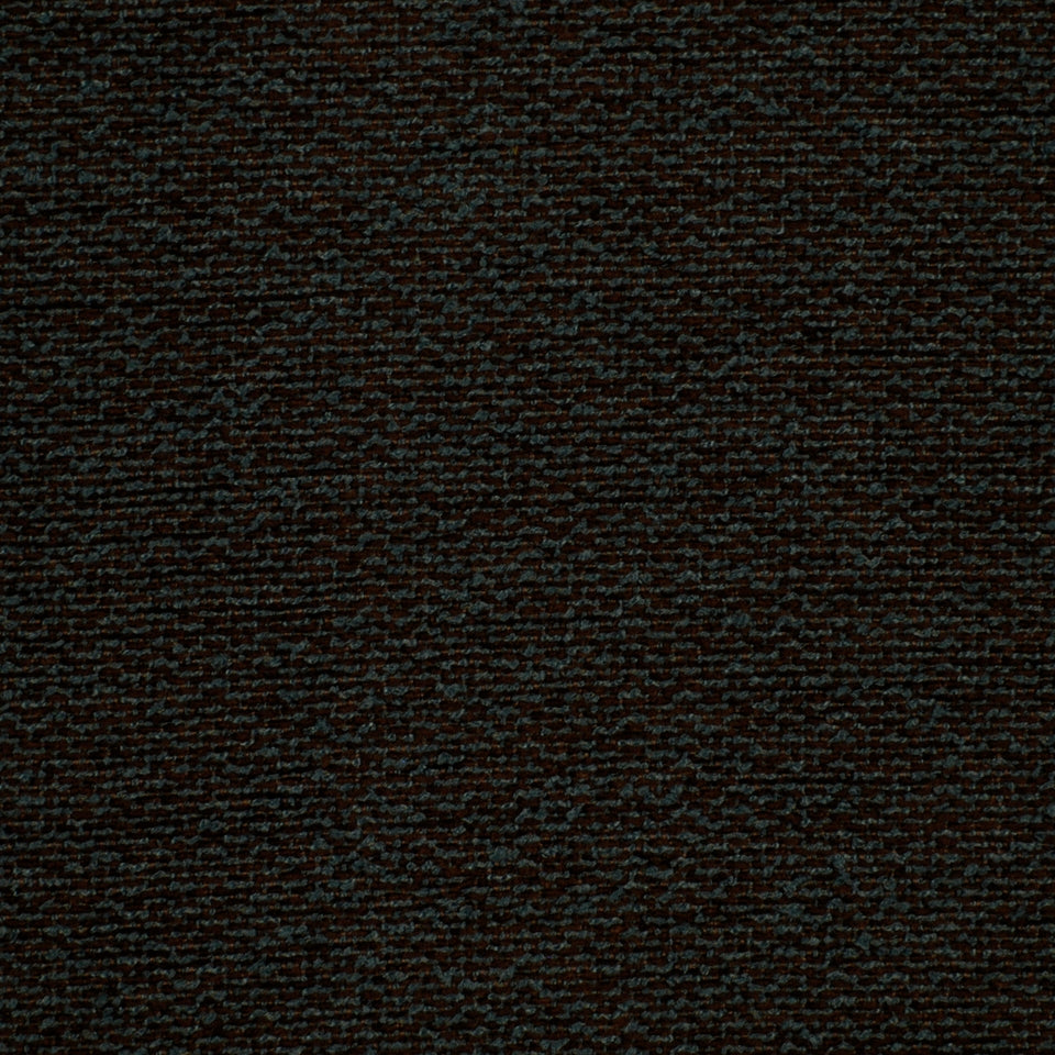 Dark heathered upholstery fabric close-up with subtle color variations; textured knit-like material.
