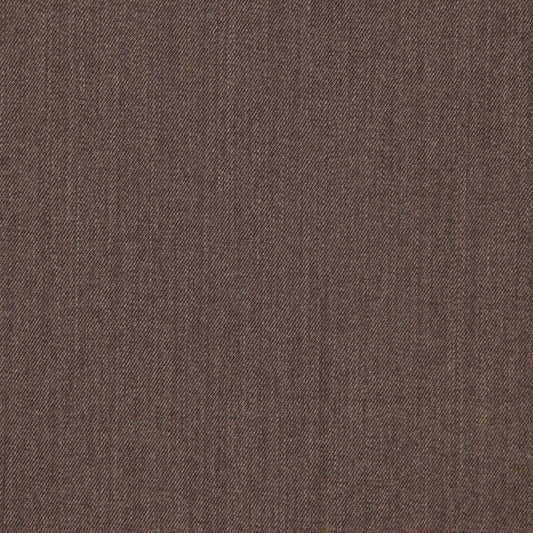 Close-up of brown woven fabric with subtle diagonal twill texture.