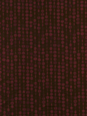 Dark burgundy fabric with vertical dotted stripe pattern; textured, woven upholstery or garment fabric.