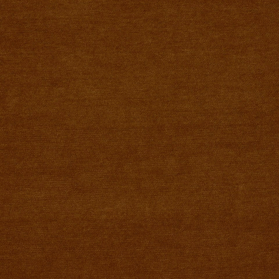 Solid brown linen upholstery fabric texture; warm caramel-brown color with a fine weave.
