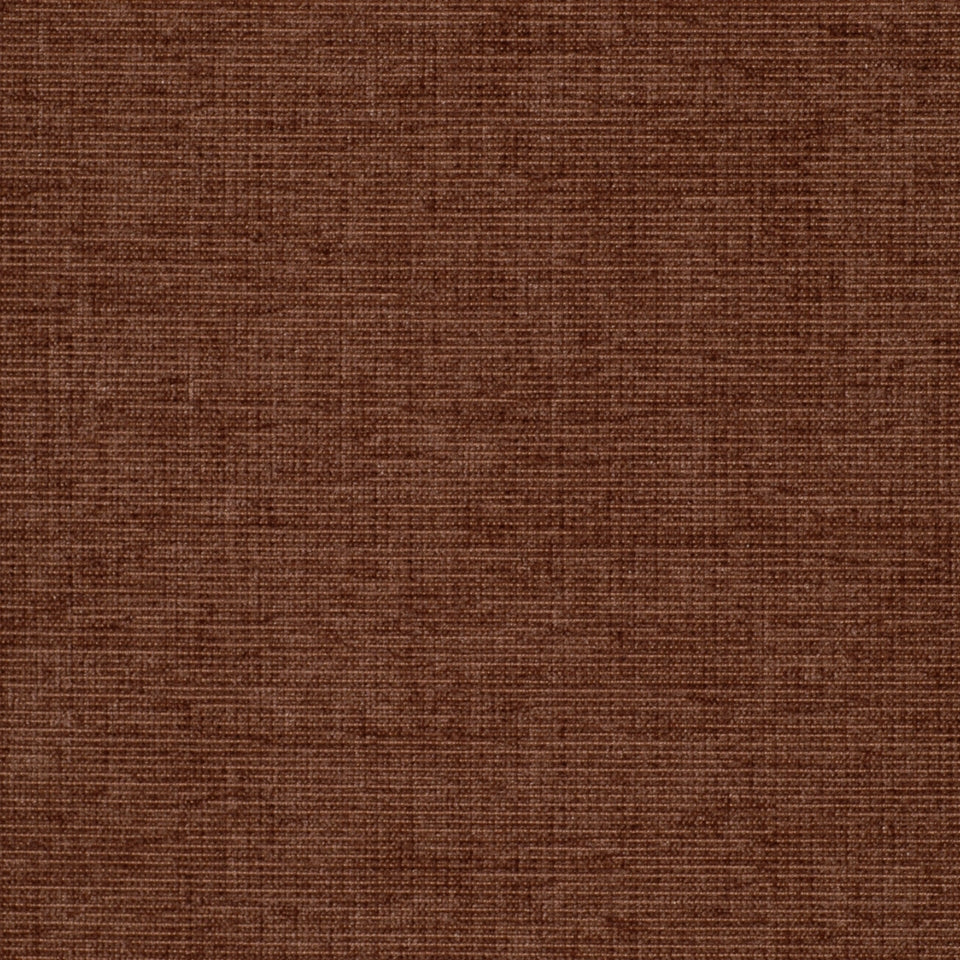 Brown textured woven fabric swatch with tight weave; warm upholstery material.