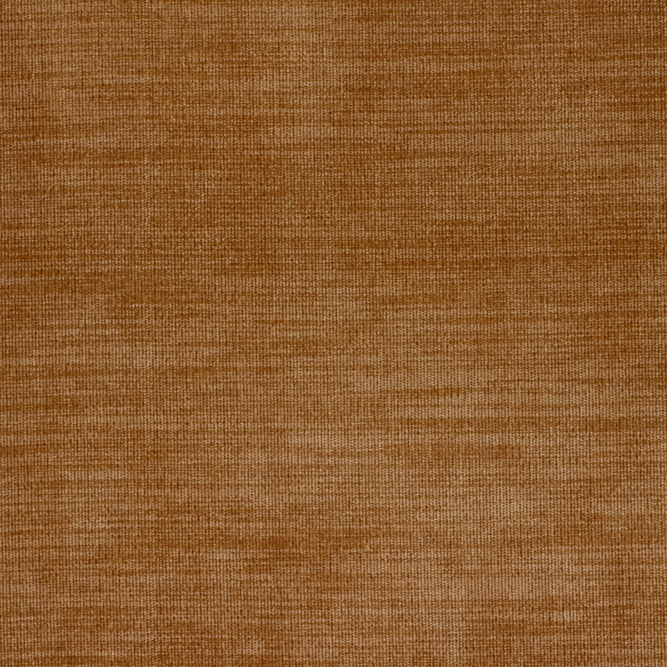 Close-up of warm brown woven upholstery fabric with subtle horizontal texture and rustic look.