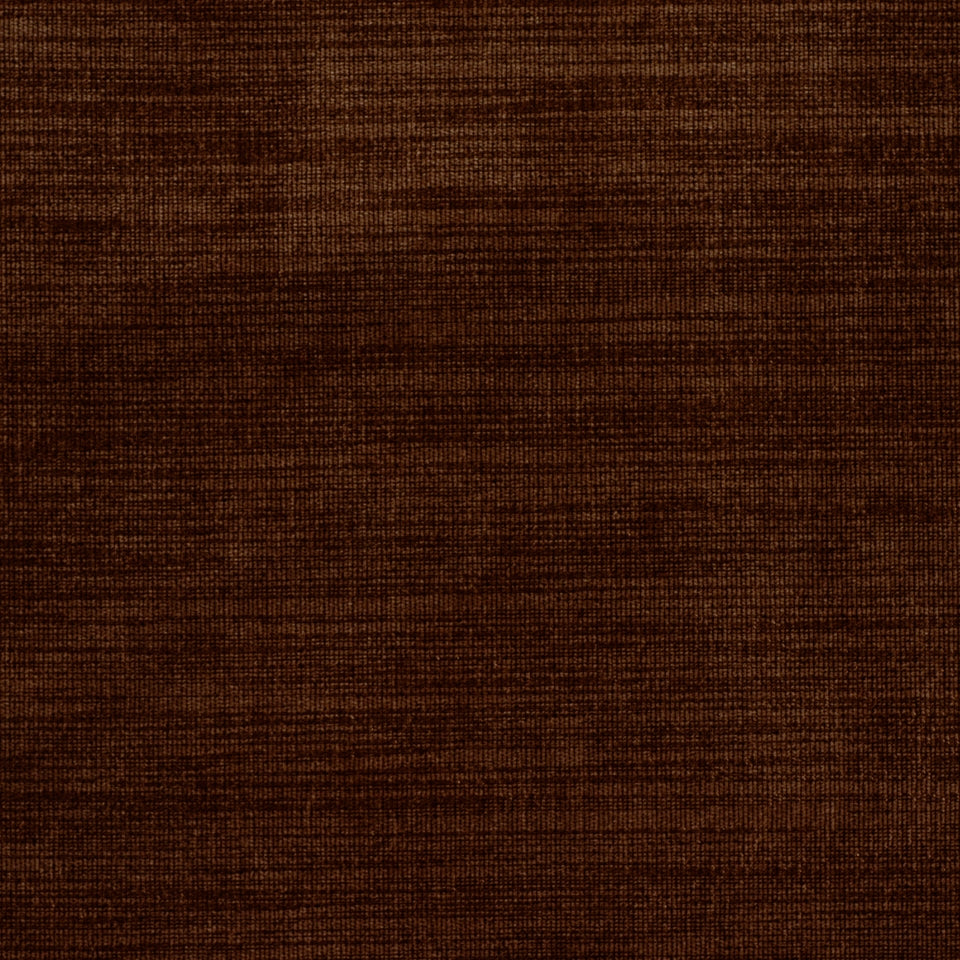 Close-up of dark brown woven upholstery fabric texture with subtle horizontal grain.