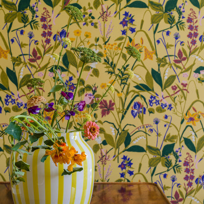 SCHUMACHER  Borastapeter ROS OCH LILJA   OCHRE   - 1963