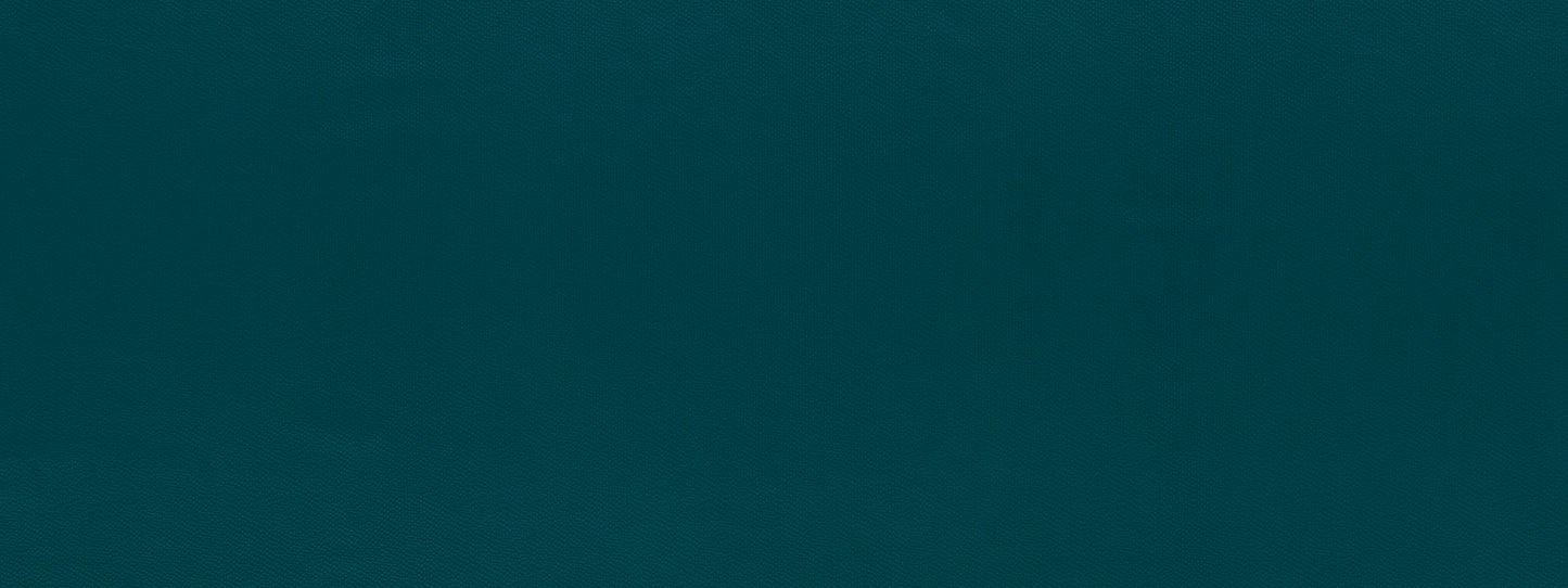 Teal blue upholstery fabric swatch; smooth, no texture.