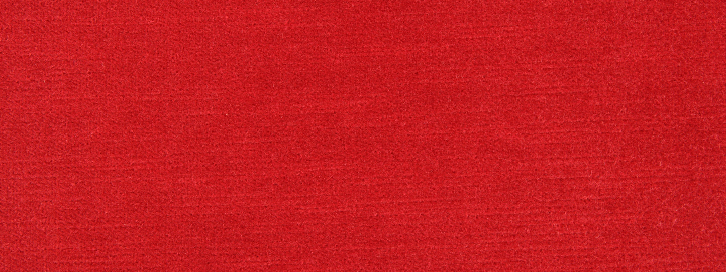 Close-up of bright red woven fabric texture with subtle weave pattern.