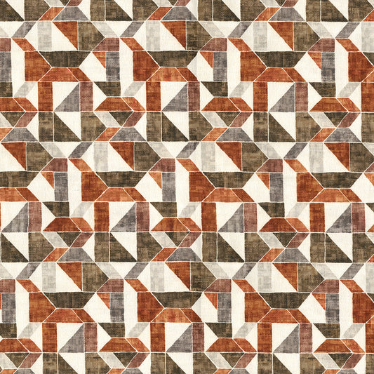 NICHOLASJOHN INC NJ-SCREEN Umber Velvet,Geometric   Fabric - NJ25-3491