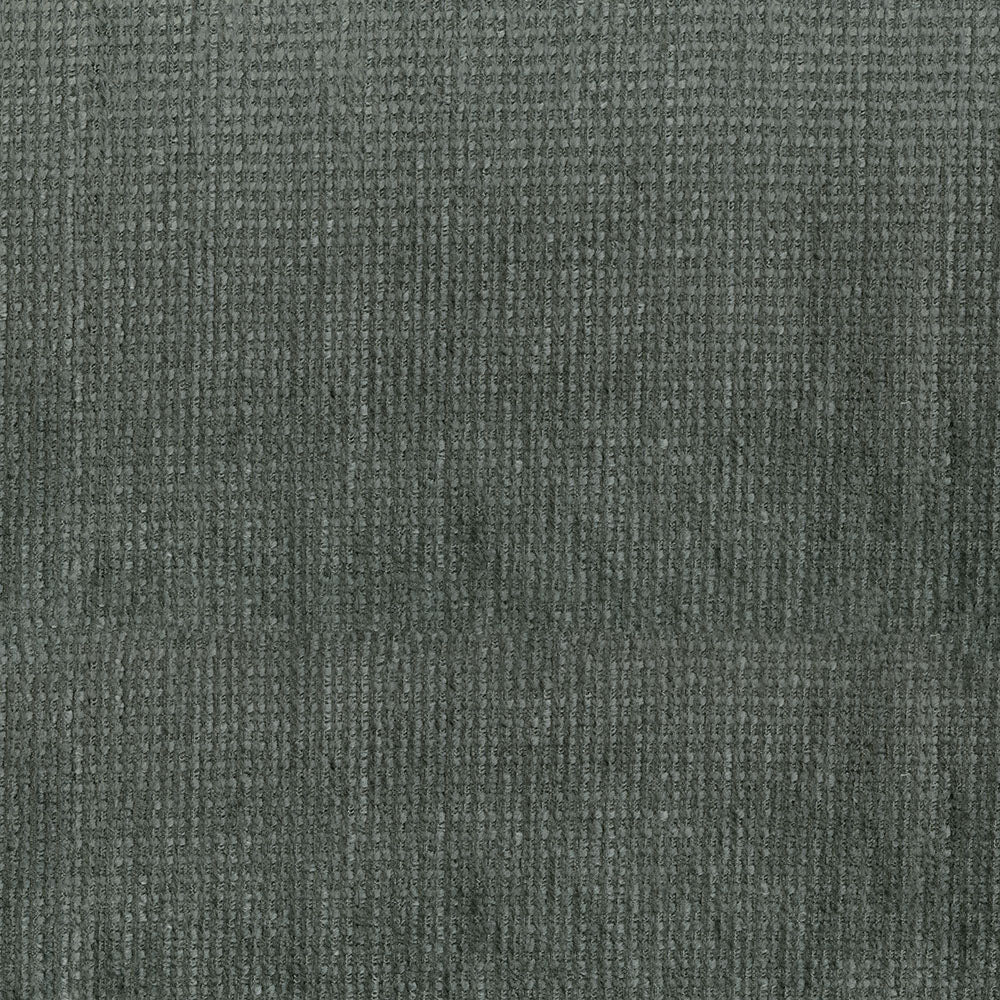 Charcoal grey corduroy fabric close-up with dense vertical ribs and soft texture